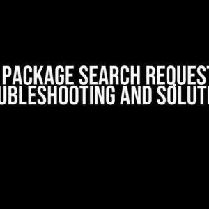 Vuforia Package Search Request Failed: Troubleshooting and Solutions